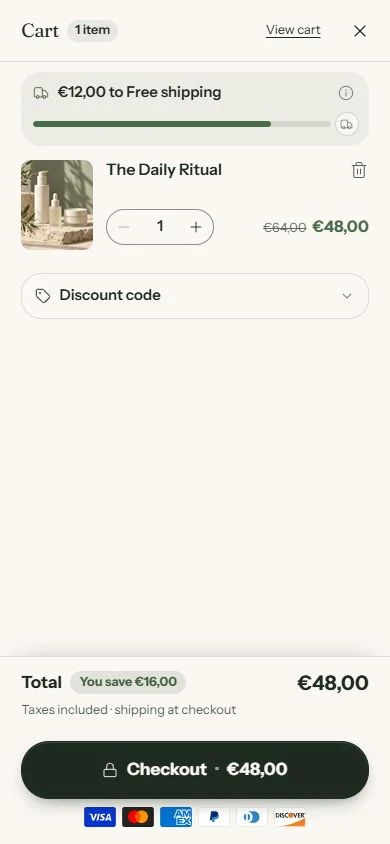 Cart in the test store